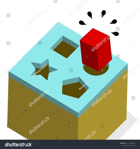Shape Puzzle Wrong Shape Mismatched Stock Vector (Royalty Free