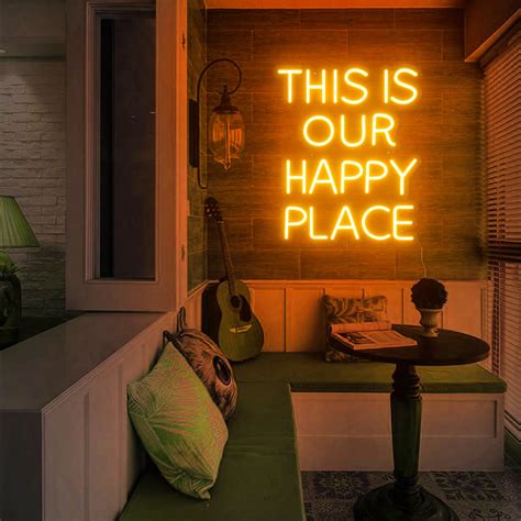 This Is Our Happy Place Sign Flex Neon Led Sign Bedroom Living Room