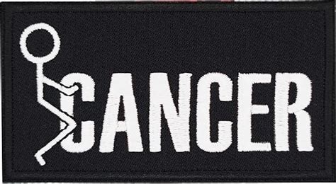 Amazon Fuck Cancer Stick Figure Patch Fight Cancer Patches Clothing Shoes Jewelry