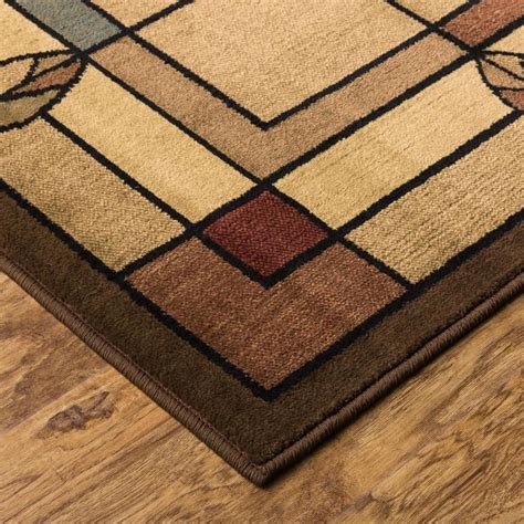 Mohawk Home Leaf Point Multi Brown Indoor Throw Rug Common 2 X 3