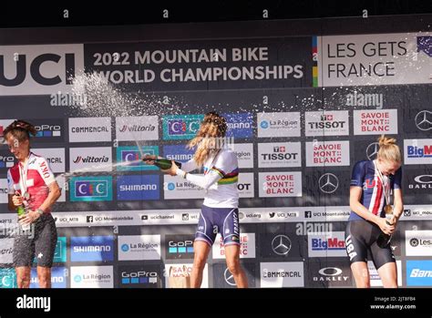 Ferrand Prevot Pauline During Podium Uci Mountain Bike World