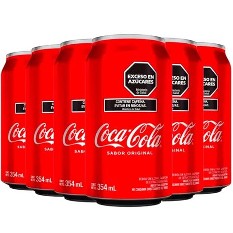 Coca Cola Lata 354ml Sabor Original Comun Pack X6 Gaseosa MercadoLibre