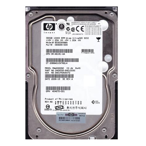 HP Hard Drive Gb U W SCSI U Hot Plug K MAW NC