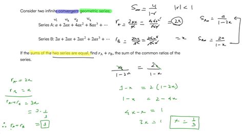 IB HL Convergence of Geometric Series | Sumant's 1 page of Math