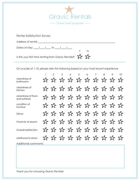 Tenant Satisfaction Survey Template