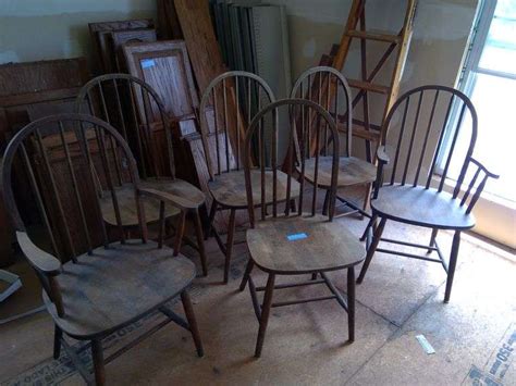 6 Oak Dining Chairs Land Of Goshen Auction House