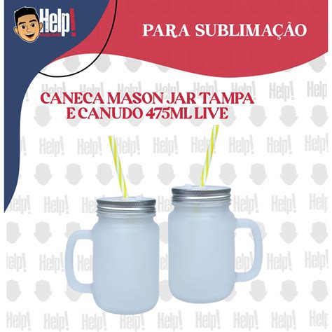 Kit Canecas De Vidro Fosco Ml Canudo Amarelo Live Para