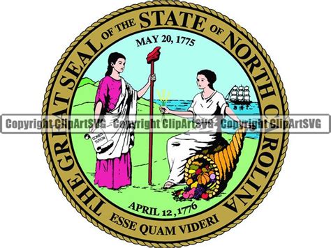 North Carolina State Seal Flag U.S. US United America American - Etsy