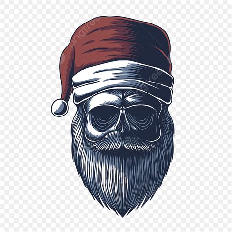 Wearing Hat Vector Design Images Skull Wearing A Santa Hat For