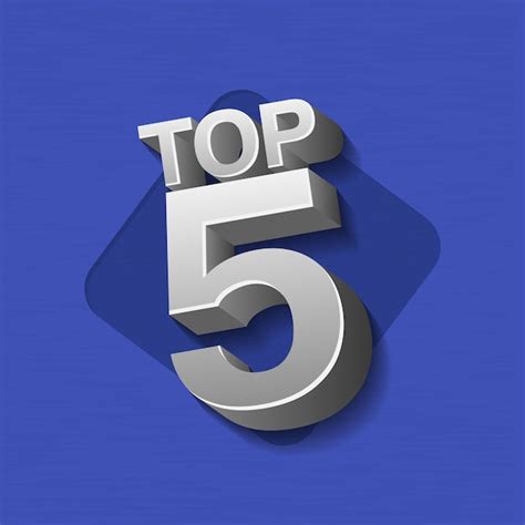 Premium Vector Vector Illustration Of Silver Metal Colored Top 5