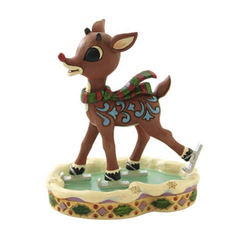 Jim Shore Rudolph Ice Skating Polyresin Red Nosed Reindeer 6009112, 1 - Fry’s Food Stores