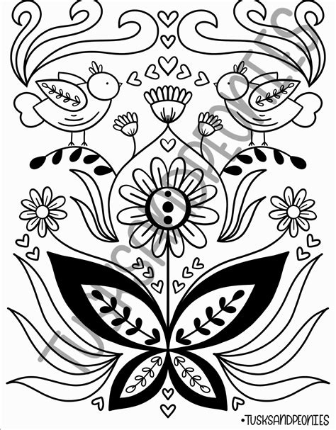 Polish Folk Art Coloring Pages