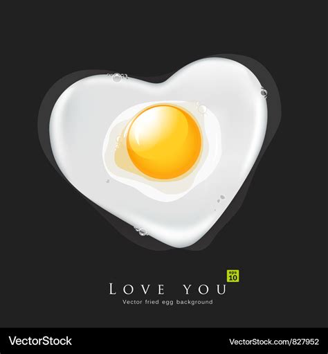 Fried Egg Like Heart Royalty Free Vector Image