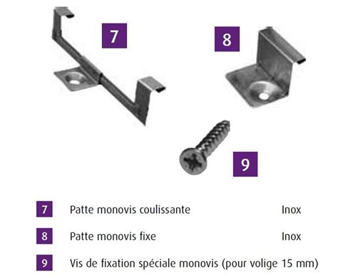 Patte Fixe Monovis Joint Debout Bte Vmzinc Vm Mat Riaux