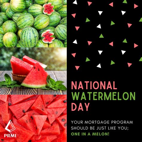 Happy National Watermelon Day!🍉 National Watermelon Day, One In A Melon ...