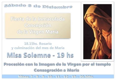 San José de Flores 8 de Diciembre Inmaculada Concepción de María