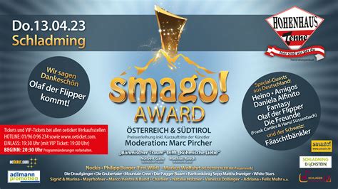 Smago AWARD Am 13 04 2023 In Der Hohenhaus Tenne In Schladming Der