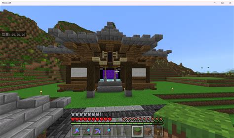 【マイクラ】ネザーゲートを祀った神社の建築とホッパーが優秀になったらしいのでトラップを改修する 猫は邪魔をするのが仕事です ゲームさせろや