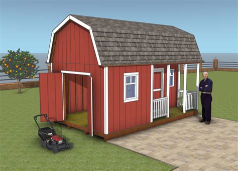 1220 Barn Shed MyOutdoorPlans