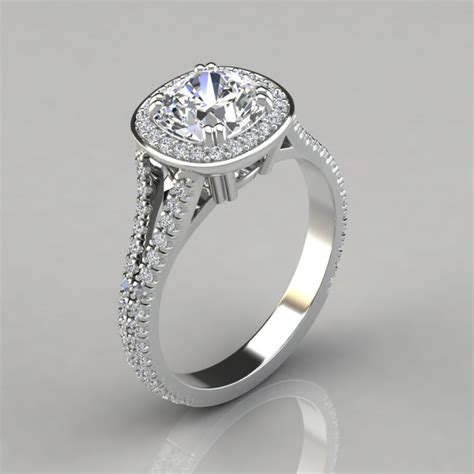 French Cut Pave Cushion Cut Engagement Ring | Forever