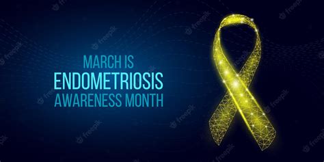 Premium Vector Endometriosis Awareness Month Concept Banner With