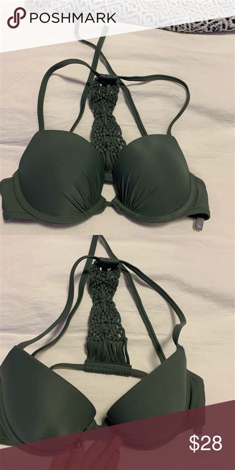 Aerie Bikini Top Bikini Tops Green Bikini Top Olive Green Bikini