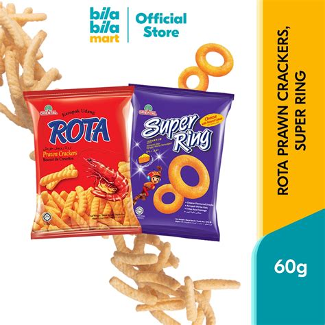 Oriental Food Rota Prawn Crackers Super Ring G Cheese Snack Snek