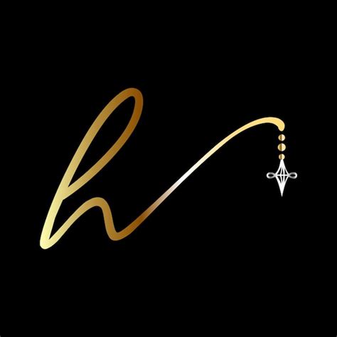 Premium Vector H Initial Wedding Logo Handwriting Jewelry Logo