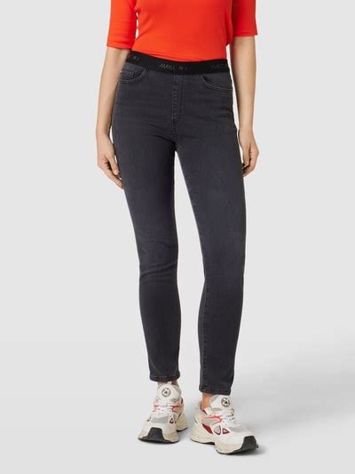 Marc Cain Jeans Mit Elastischem Bund Modell SIENA Anthrazit Online