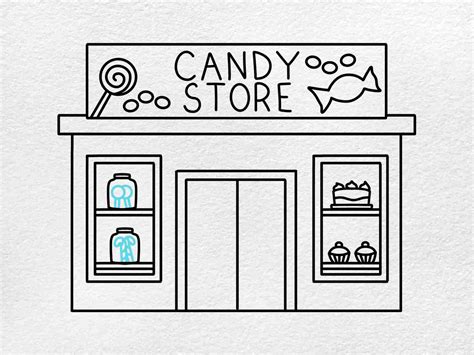 Candy Shop Drawing - HelloArtsy