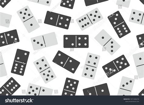 Domino Stones Black White Seamless Pattern Vector De Stock Libre De