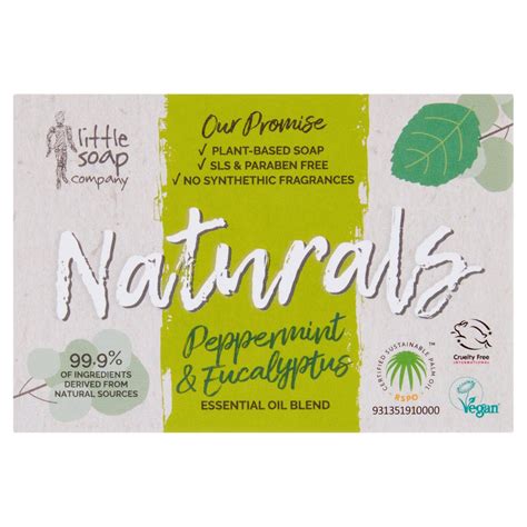 Little Soap Company Naturals Bar Soap Peppermint And Eucalyptus Hellosupermarket