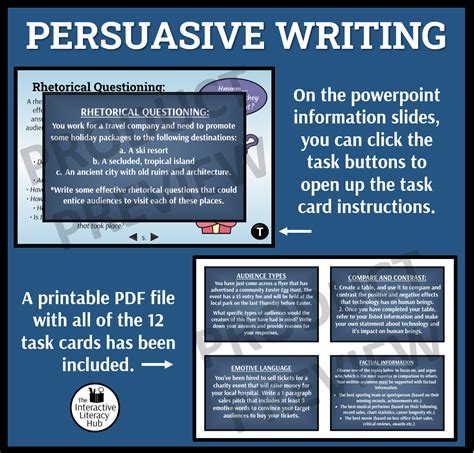 Persuasive Writing Powerpoint With Task Cards Examples Of Persuasive