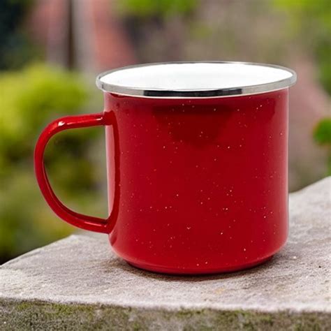 Blank Enamel Mug Bulk 16oz Speckled Two Tone Enameled Steel Cup With Stainless Rim Campfire