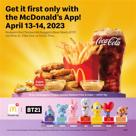 Get First Dibs On The Mcdo X Bt21 Starting April 13 On The Mcdonalds