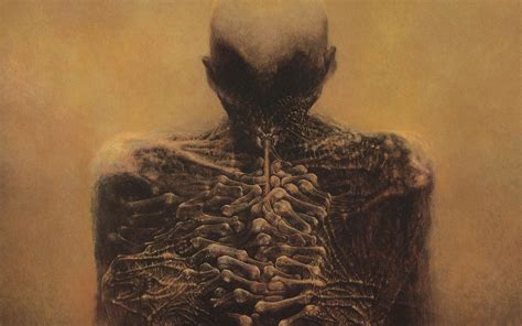 Traditional Artwork Skeleton Zdzis Aw Beksi Ski Artwork Frontal View