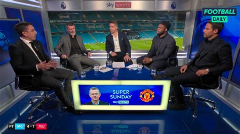 Man Utd Gary Neville And Micah Richards Heated Row After 4 1 Loss V