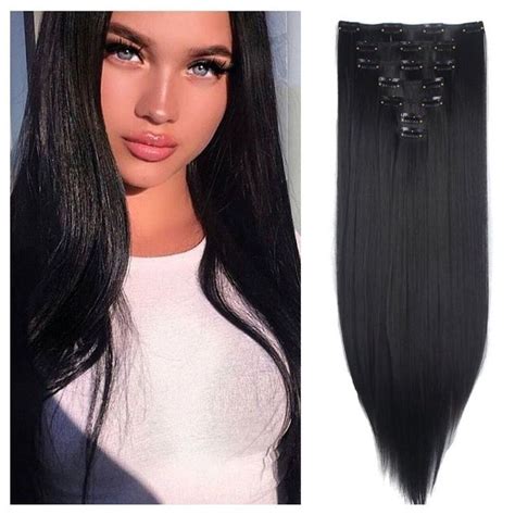 Jet Black Remy Hair Extensions Only 70 94 Black Hair Extensions Jet