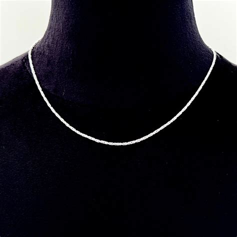 Silver Rope Chain Necklace