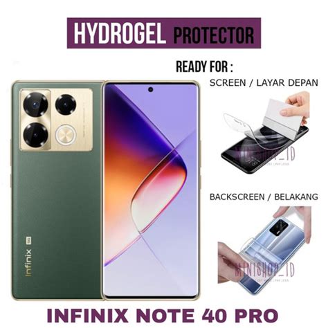 Jual INFINIX NOTE 40 PRO 5G ANTI GORES HYDROGEL BENING FRONT BACK