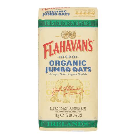 Flahavan's Organic Jumbo Oats (1kg) - Hunter Foods