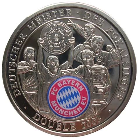 FC BAYERN MÜNCHEN MÜNZE MEDAILLE Double 2003 Deutscher Meister Dfb