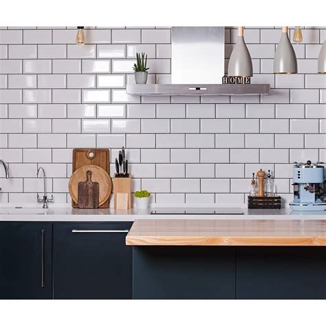 Semi Glossy X Mm Kitchen Digital Wall Tile Size X Feet