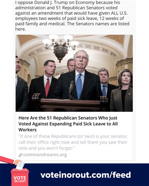 51 Republican Senators who just voted against expanding paid sick leave ...