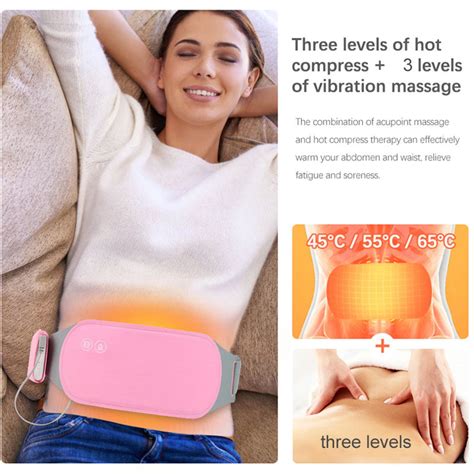 Menstrual Heating Massage Pad Heated Waist Belt Belly Back Pain Relief