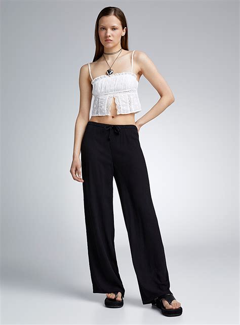 Drawstring Waist Wide Leg Pant Twik Shop Women U2019s Wide Leg