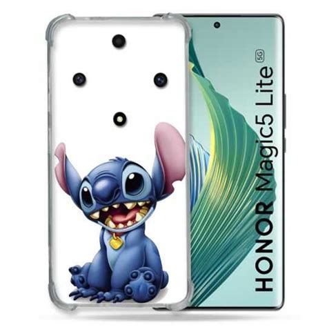 Coque Renforcée Pour Honor Magic 5 Lite Stitch Blanc