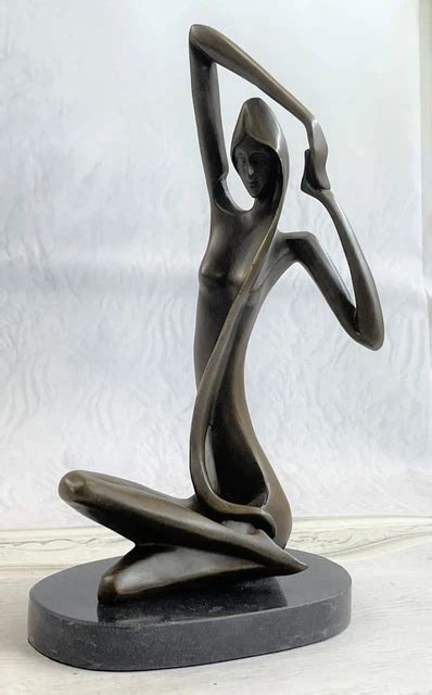 Signed Original Milo Nude Female Abstract Mid Century Bronze Sculpture Artwork Eur