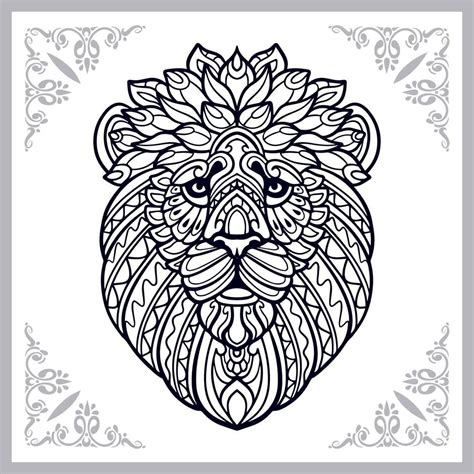 Lion mandala arts isolated on white background 11825657 Vector Art at ...