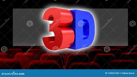 3D Illustration, 3D Digital Cinema Industry Technology Concept. Stock ...